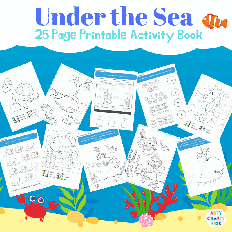 Printable Ocean Coloring Book For Kids Arty Crafty Kids