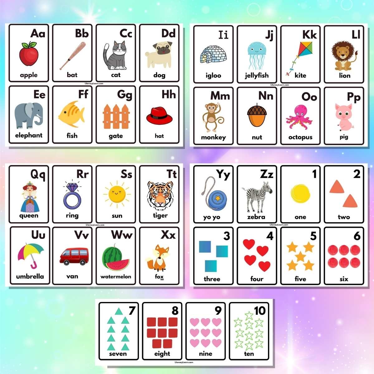Printable Letter Flashcards Preschoolers