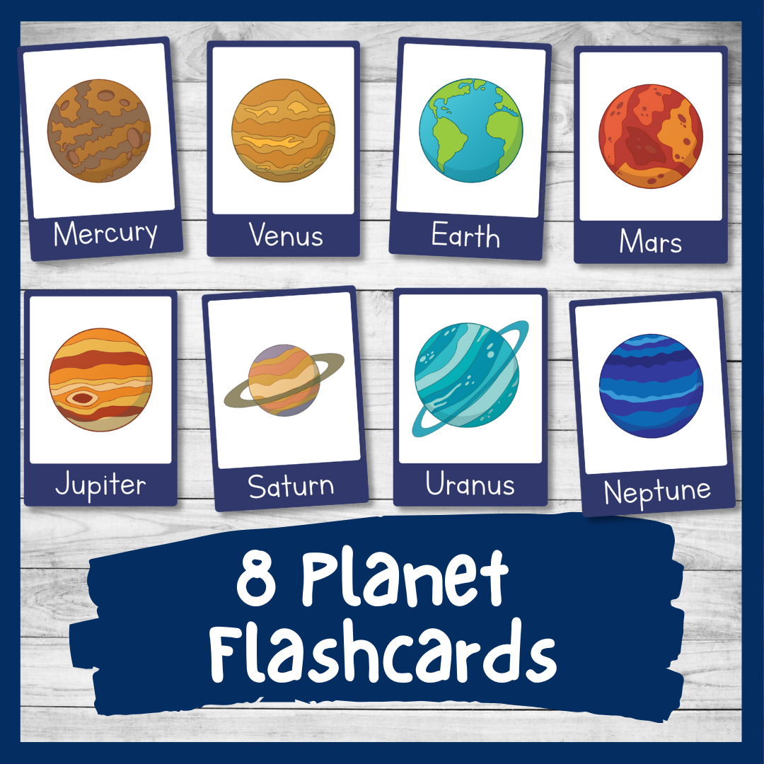 Printable Planet Flashcards Learn About Our Solar System 