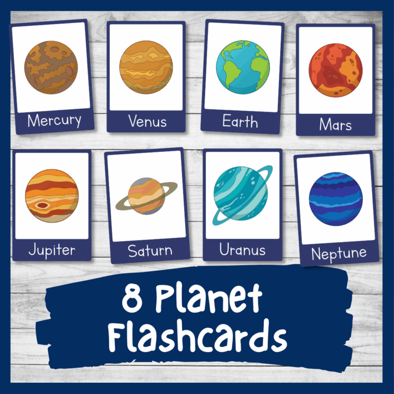 Printable Planet Flashcards Learn About Our Solar System 