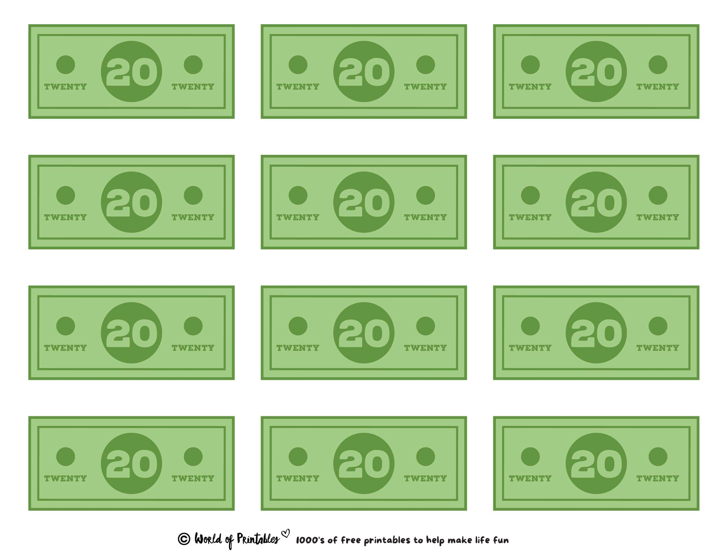 Printable Play Money Play U0026 Learn World Of Printables Worksheets Library