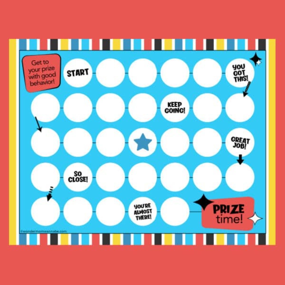 Printable Sticker Charts For Preschoolers