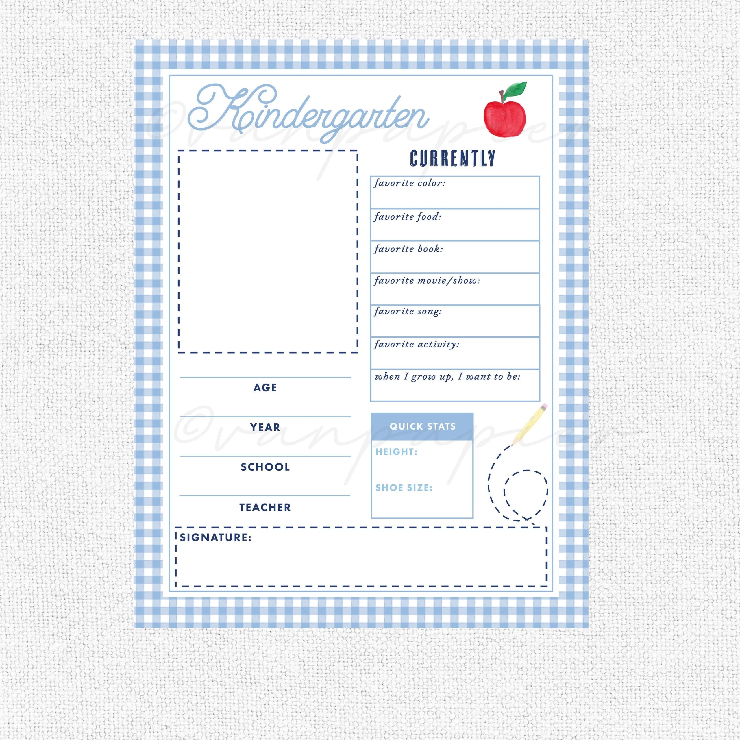 Printable Preschool Memory Books