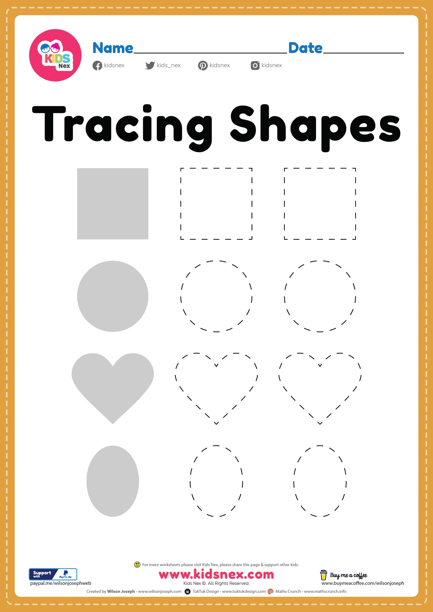 Printable Shape Worksheet Preschool