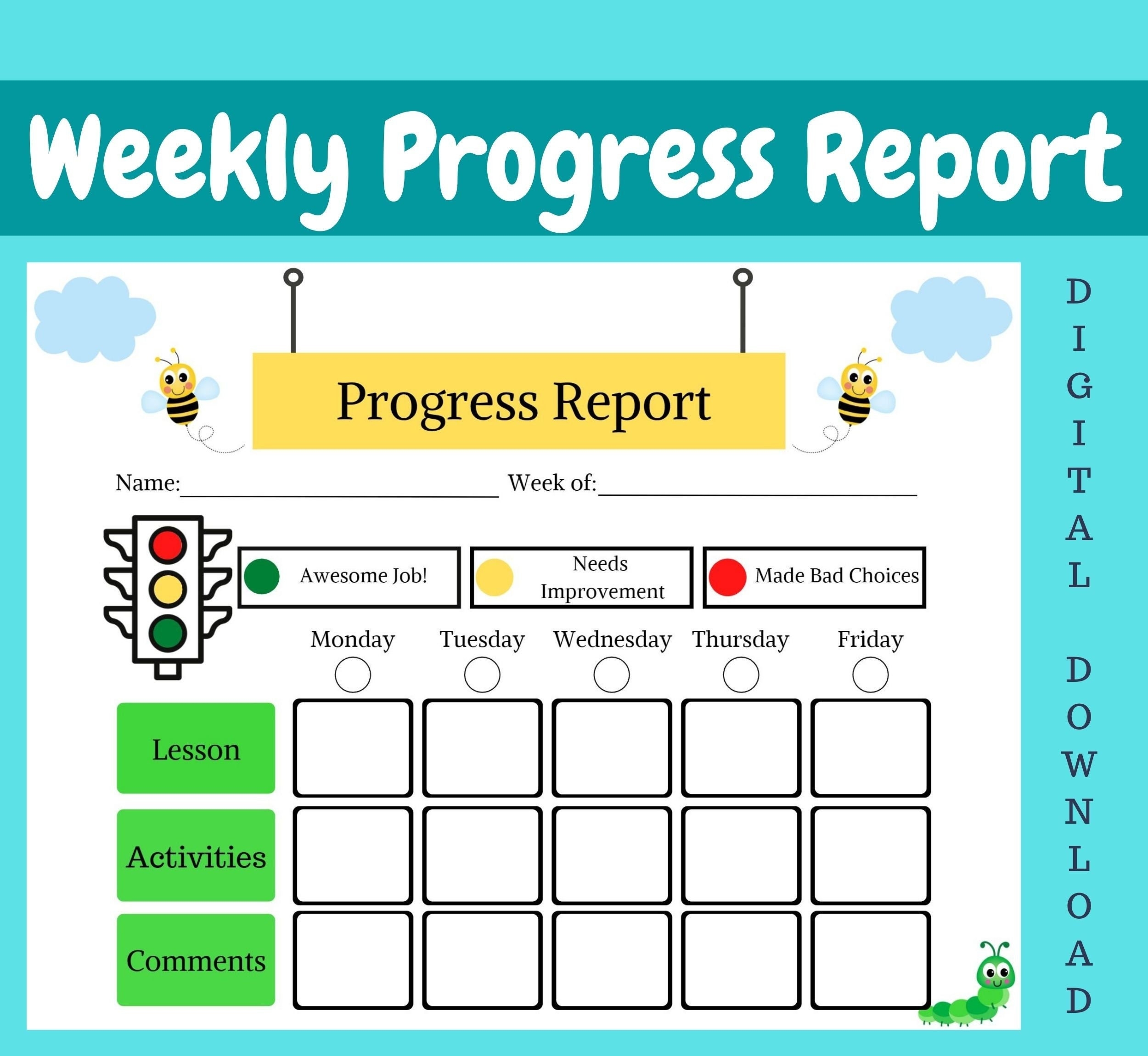 Progress Report Preschool Progress Report Daycare Behavior 