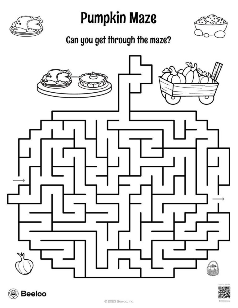 Pumpkin Maze Beeloo Printable Crafts And Activities For Kids