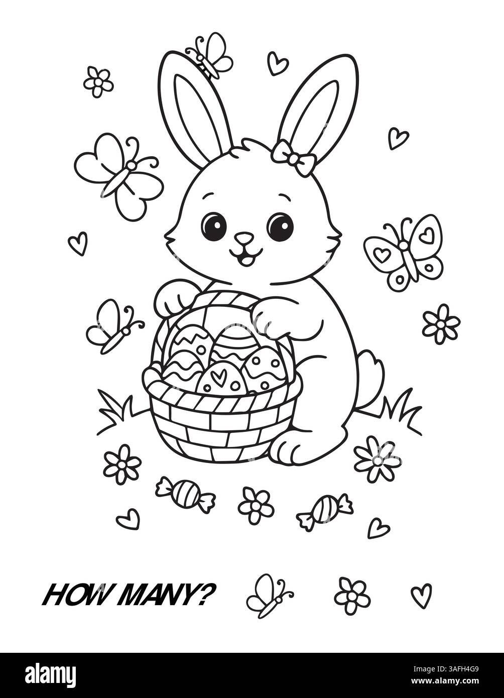 Rabbit Coloring Pages Printable Hi res Stock Photography And 