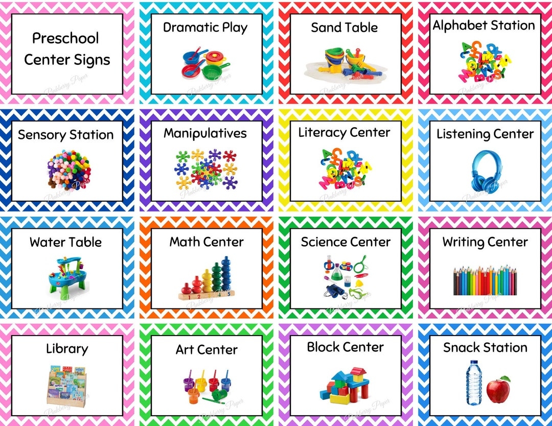 Printable Preschool Center Labels