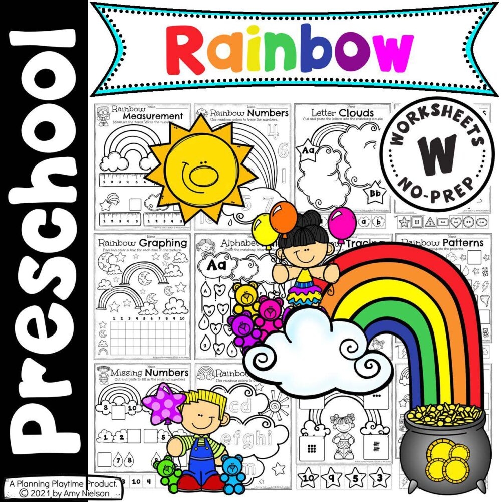 Free Printable Preschool Rainbow Worksheets