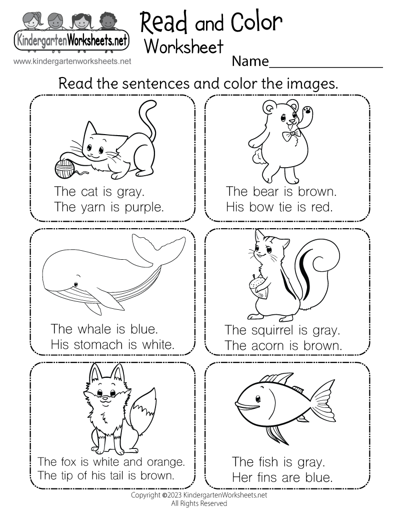 Printable Reading Activities For Preschoolers