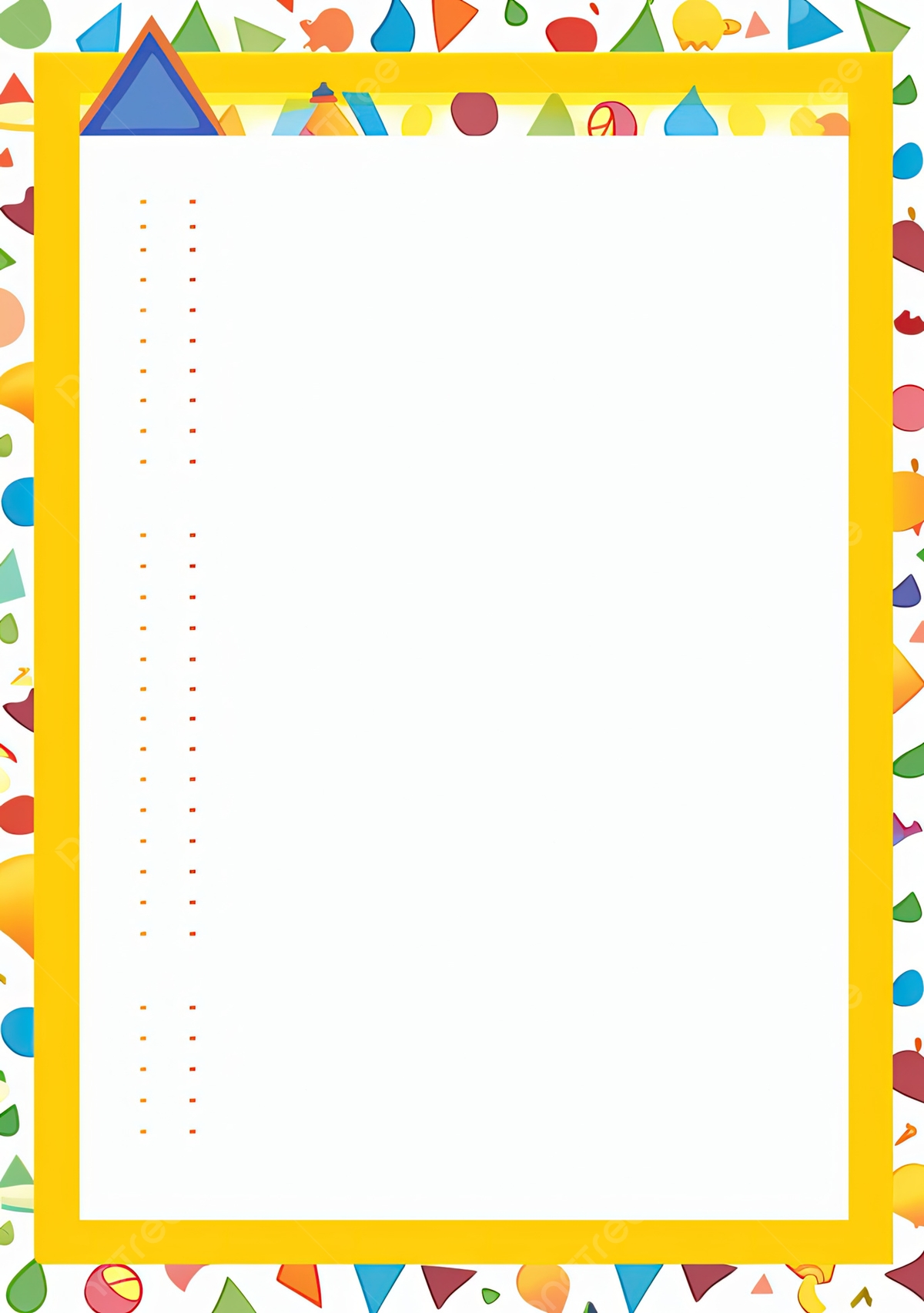 Rhps For Kids Free Printable Border With Colorful Background 