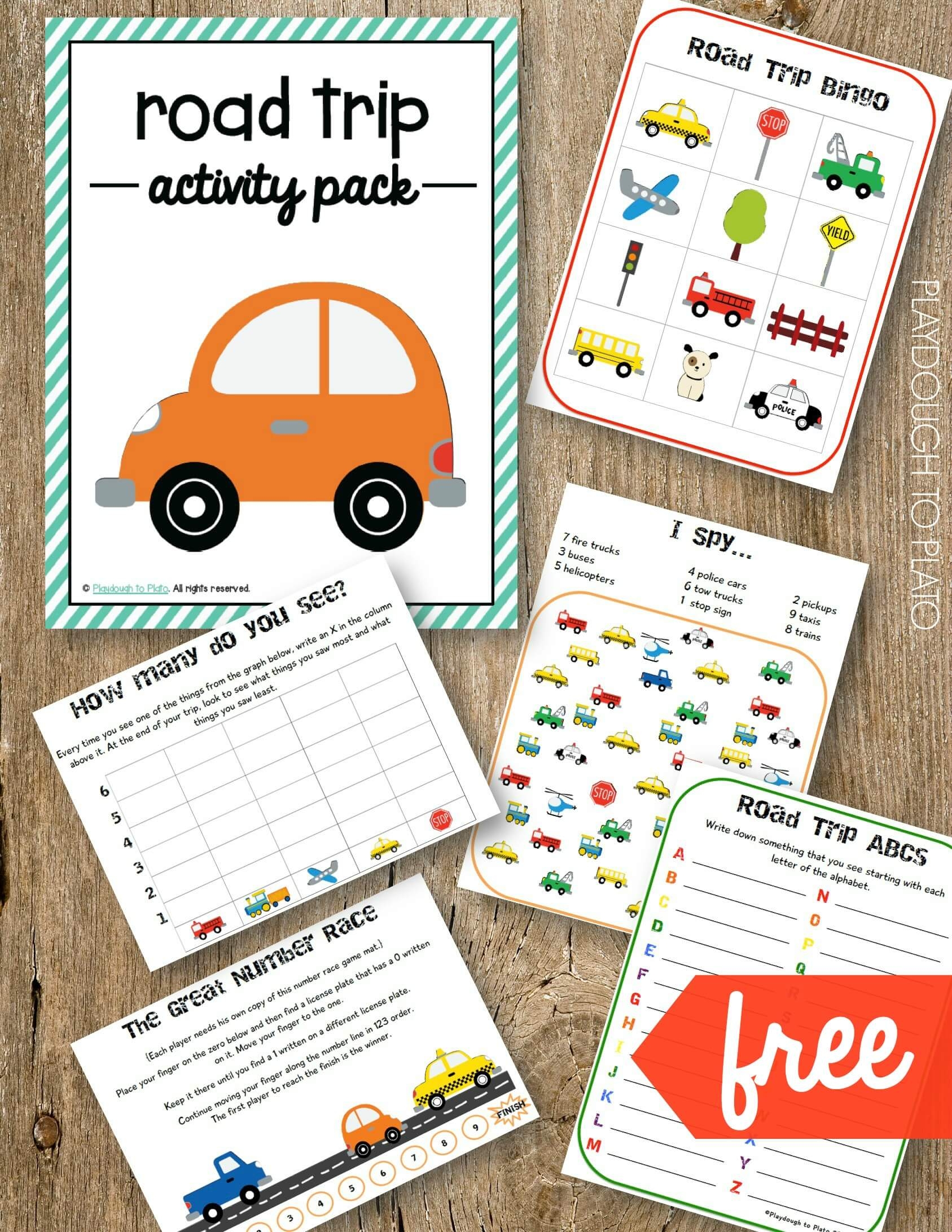 Printable Road Trip Games For Preschoolers