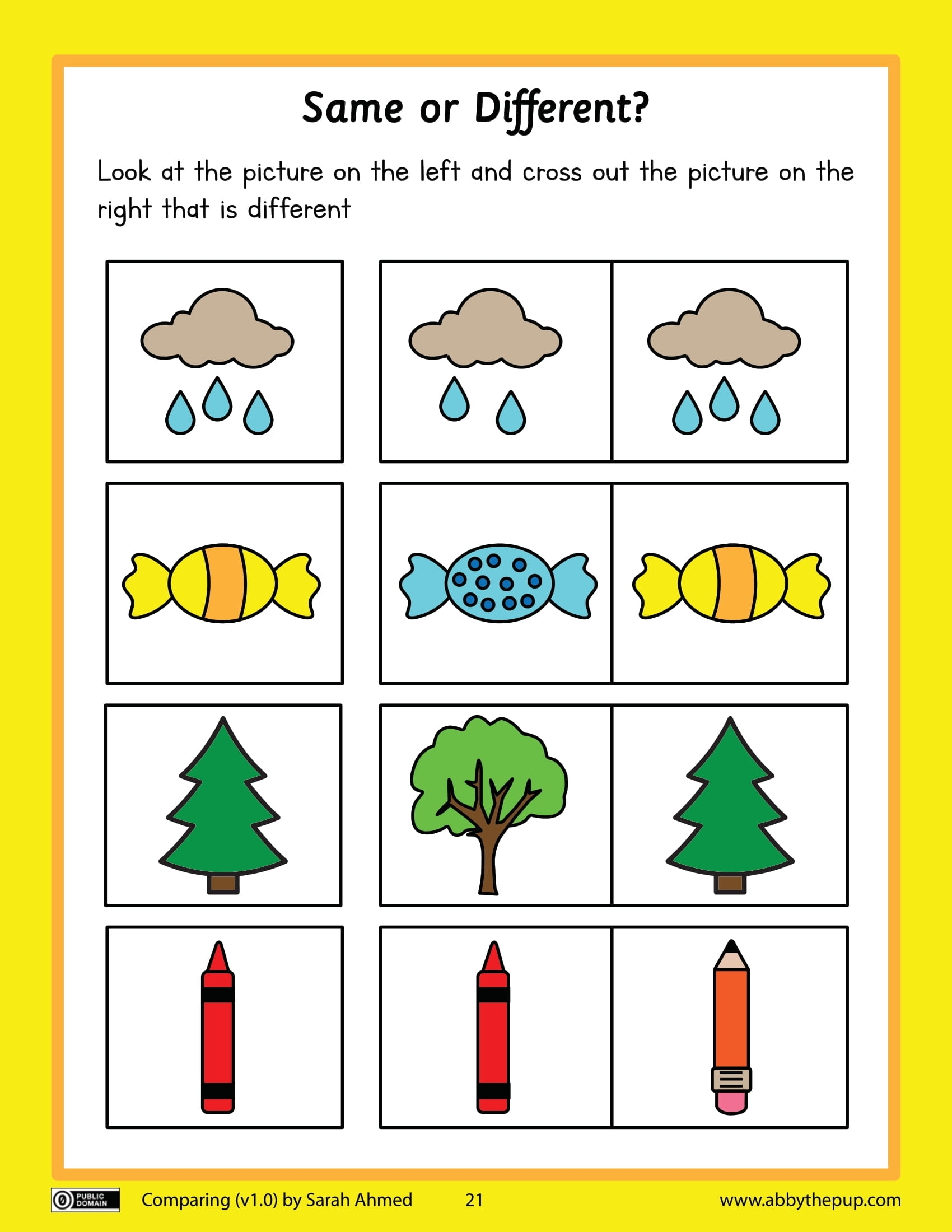 Same And Different Worksheets Enhance Learning With Engaging 
