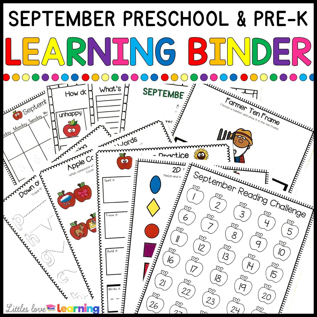 SEPTEMBER LEARNING BINDER