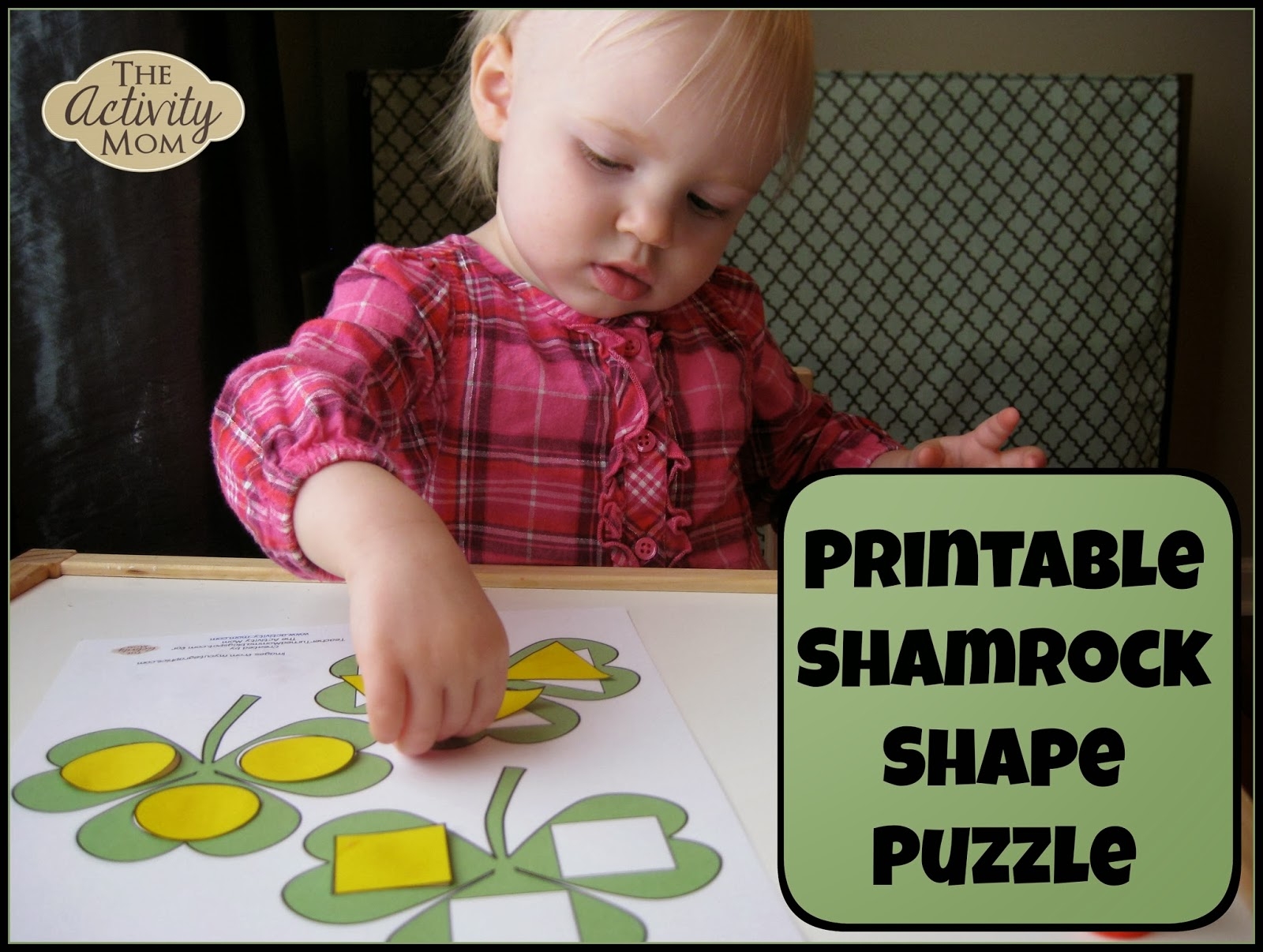 Shamrock Shape Puzzle printable The Activity Mom