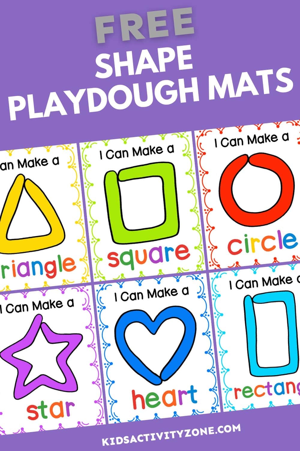 Shape Playdough Mats Kids Activity Zone