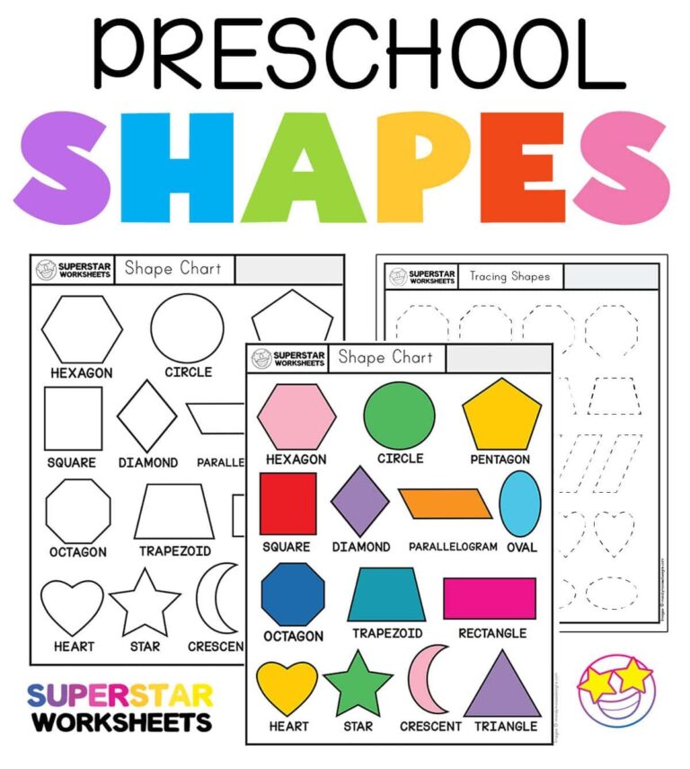 Shape Worksheets Superstar Worksheets