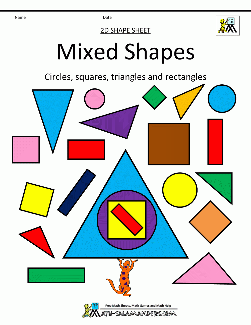 Shapes Clipart Basic 2D Shapes