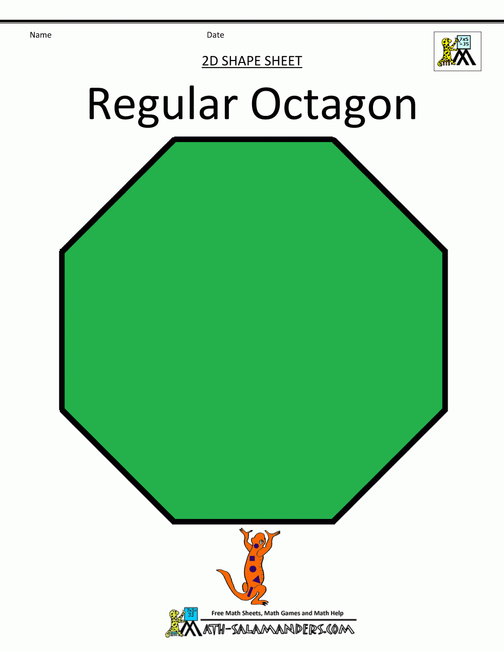 Shapes For Kids Regular Polygons