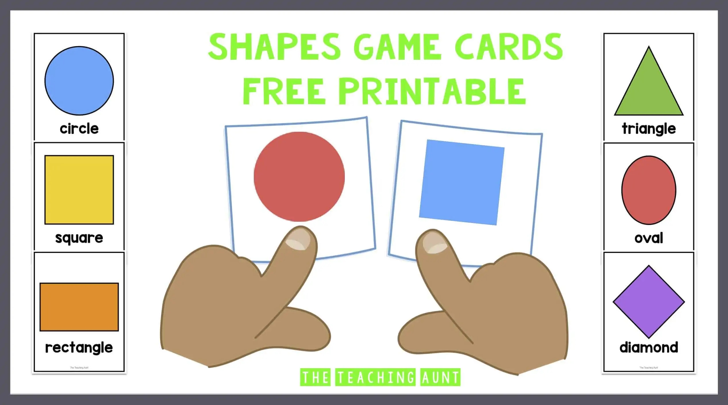 Shapes Game Cards Free Printable The Teaching Aunt
