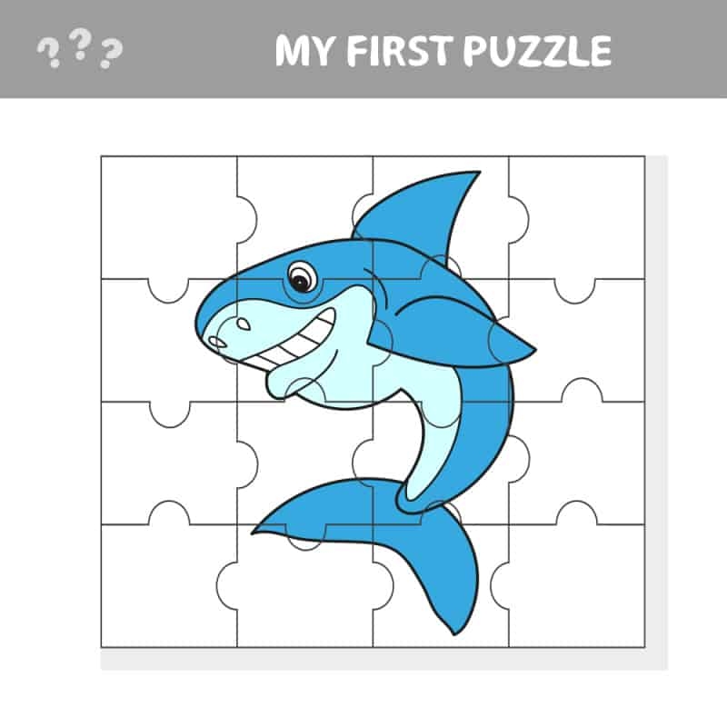 Shark Crafts For Kindergarten And Free Printable Puzzle