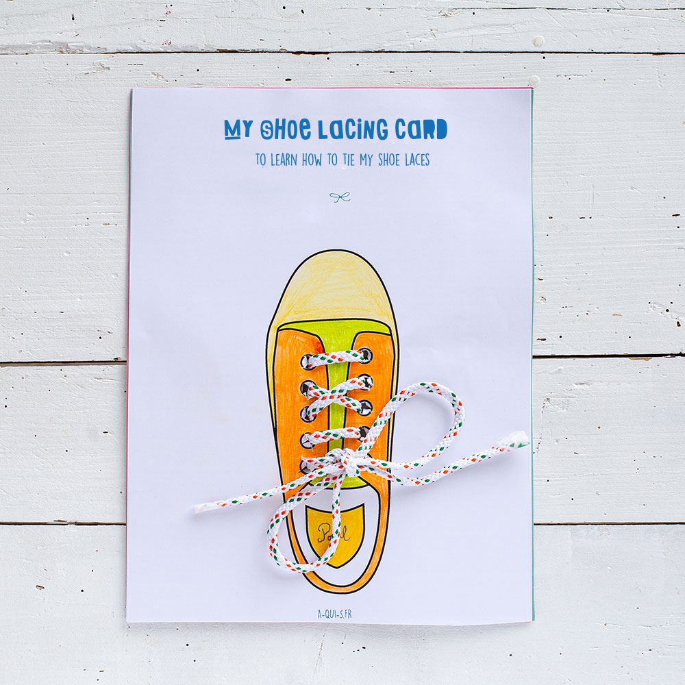 Shoe Lacing Practice Card Teaching Kids To Tie Their Shoe Laces Mine4Sure s Blog