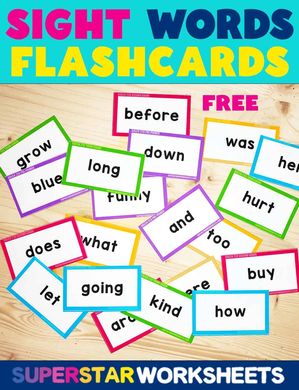 Printable Preschool Flash Cards