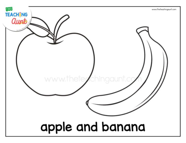Simple Coloring Pages For Kids The Teaching Aunt