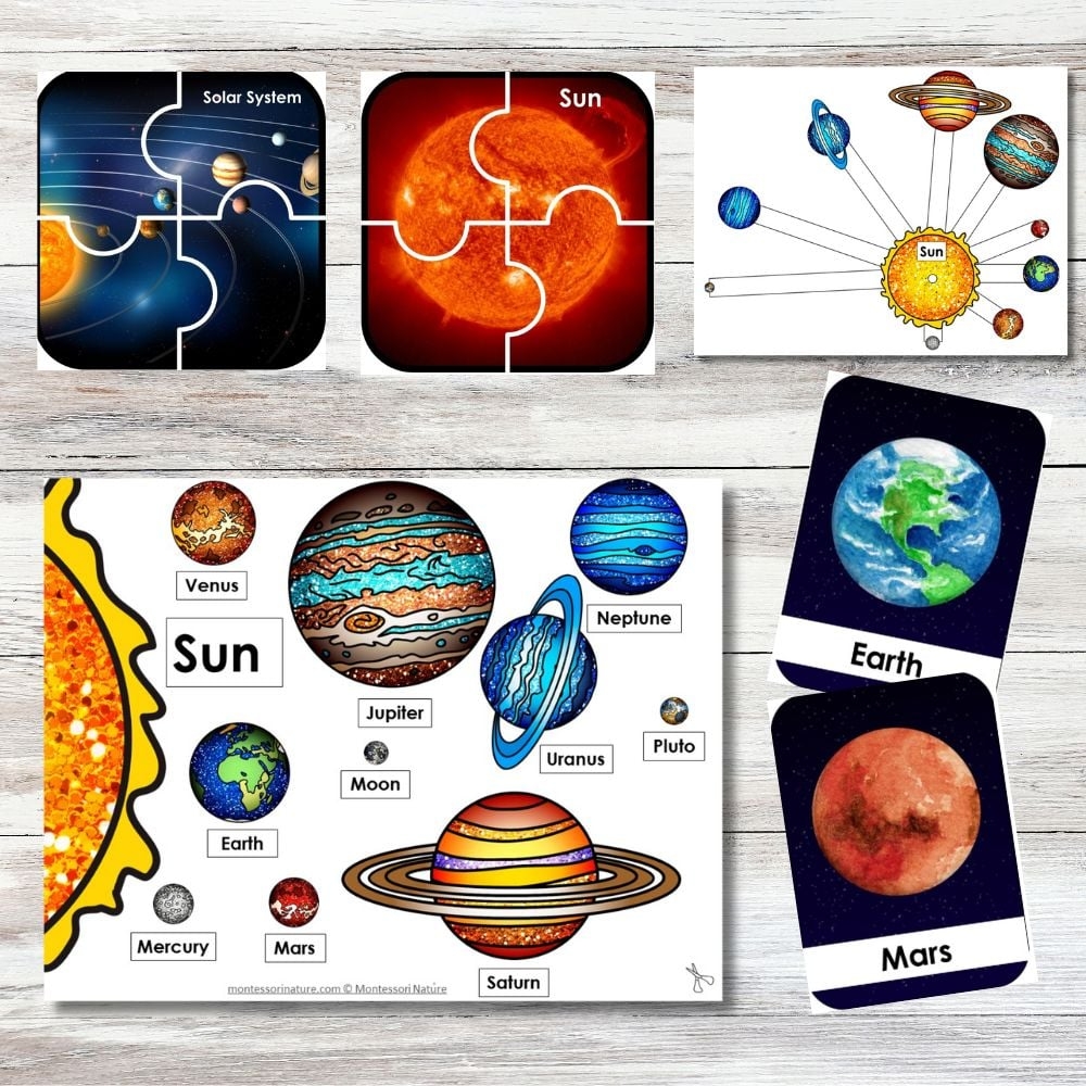 Solar System Space Preschool Activity Pack Montessori Nature