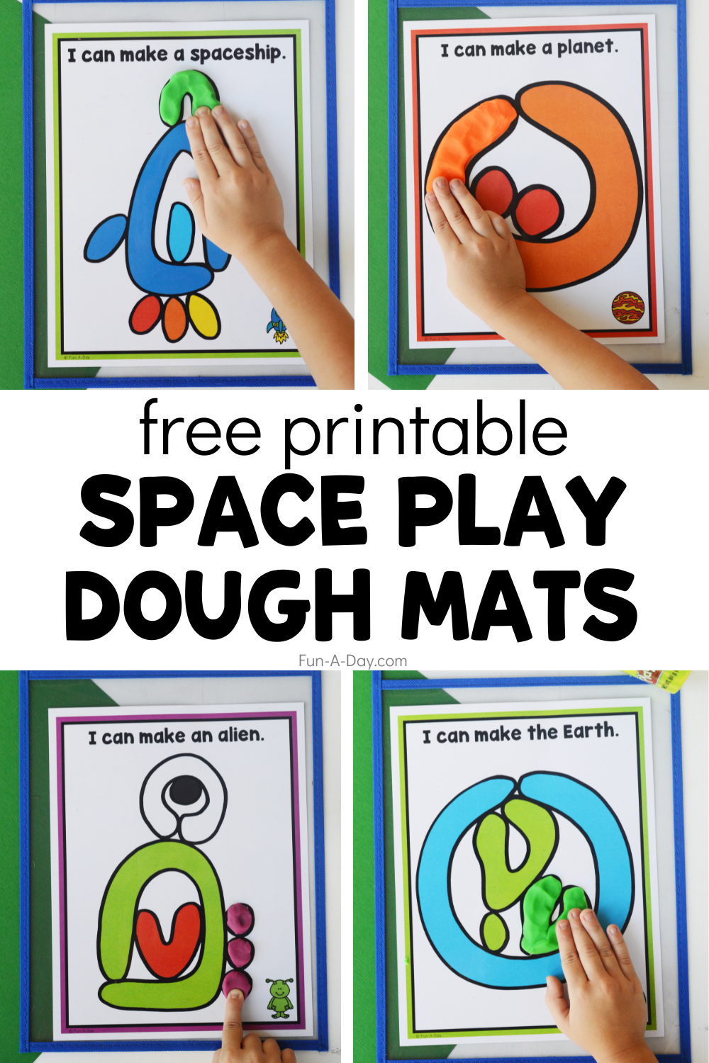Printable Preschool Playdough Shape Mats