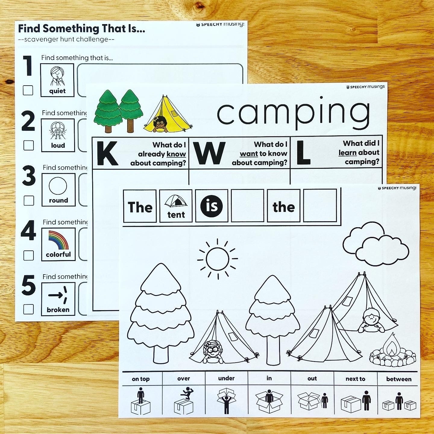 Spatial Concepts Fun Activities And Worksheets Speechy Musings