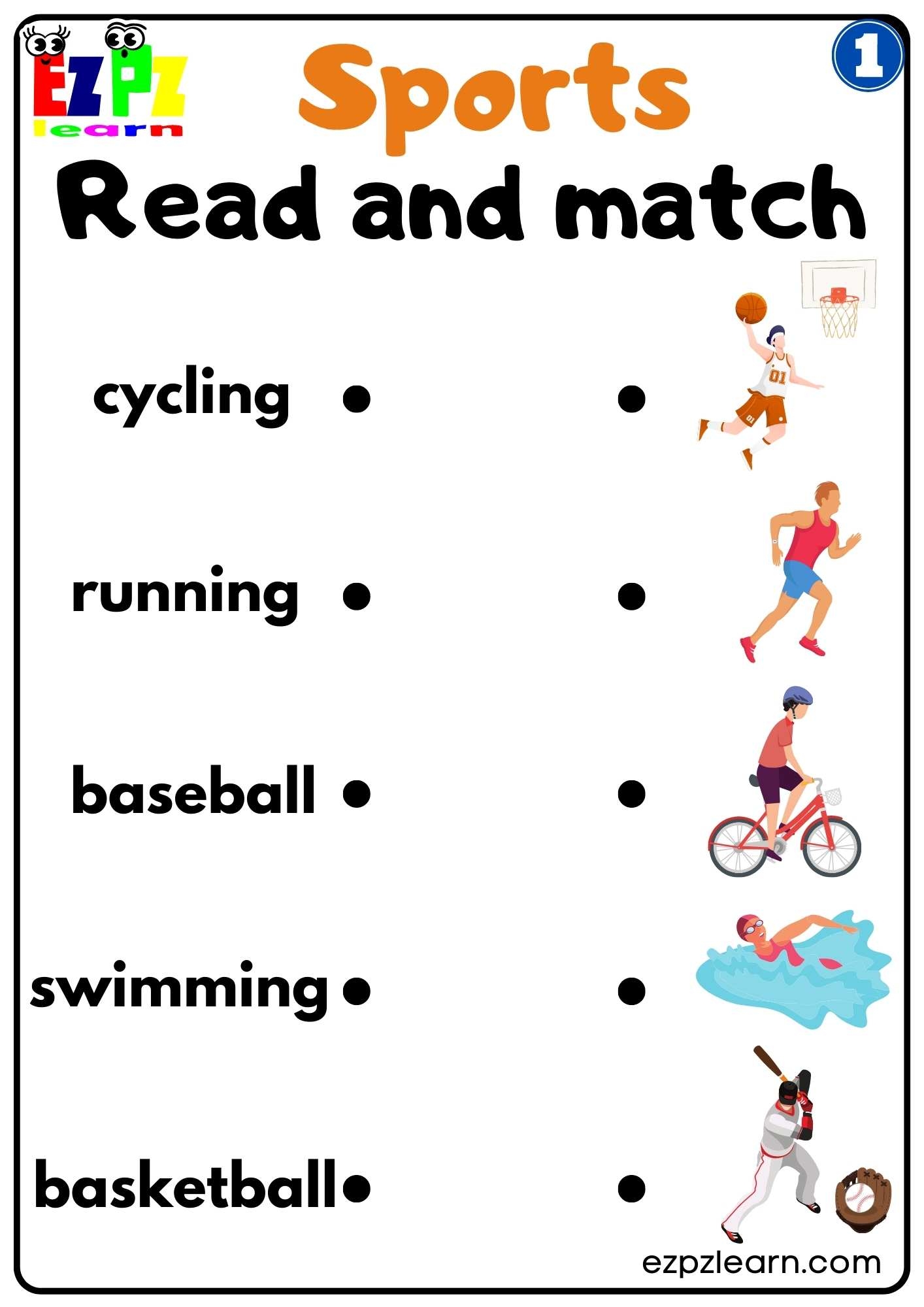 Printable Sports Worksheets For Preschool