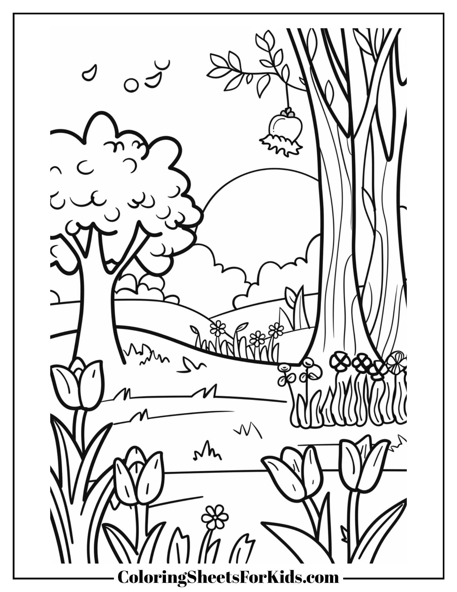 Spring Coloring Pages Free Downloads Coloring Sheets For Kids