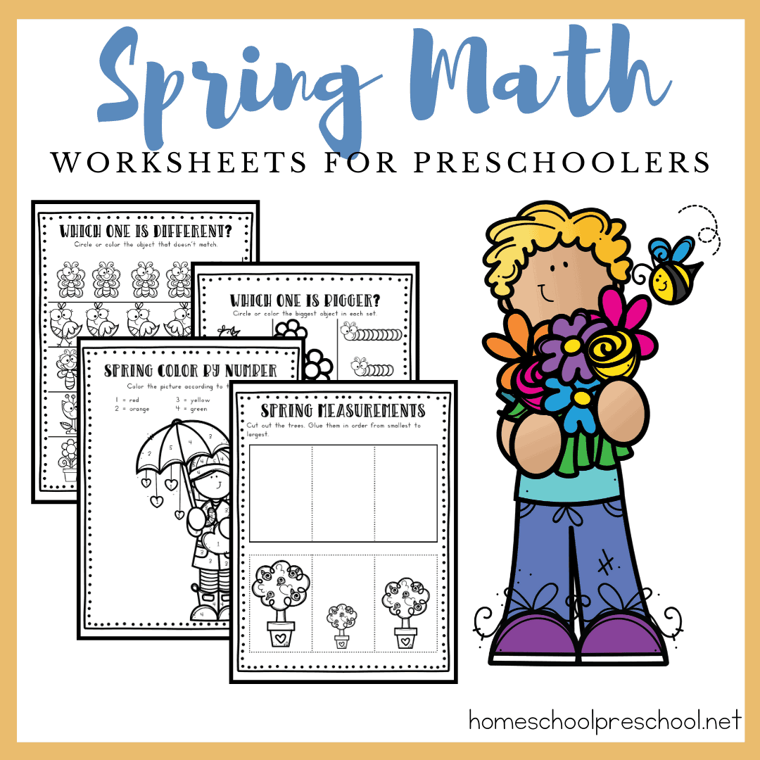 Printable Spring Math Activities For Preschoolers