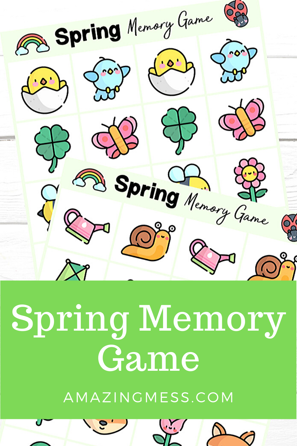 Printable Memory Game For Preschoolers