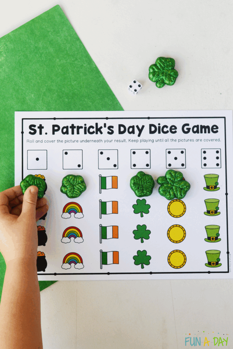 St Patrick s Day Dice Game Free Printable Fun A Day 