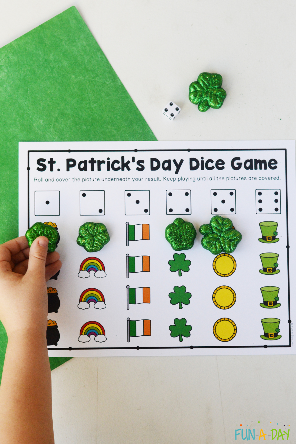 St Patrick s Day Dice Game Free Printable Fun A Day