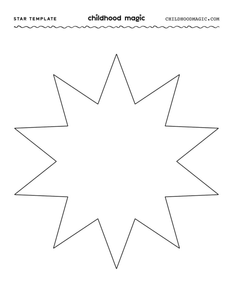 Star Template Childhood Magic