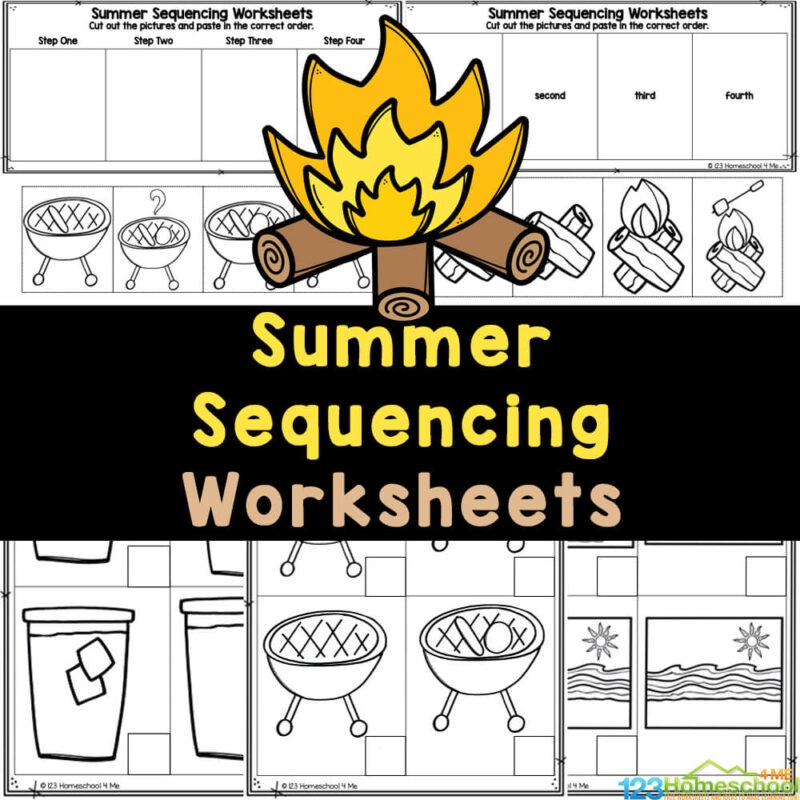 Summer Sequencing Worksheets For Preschoolers