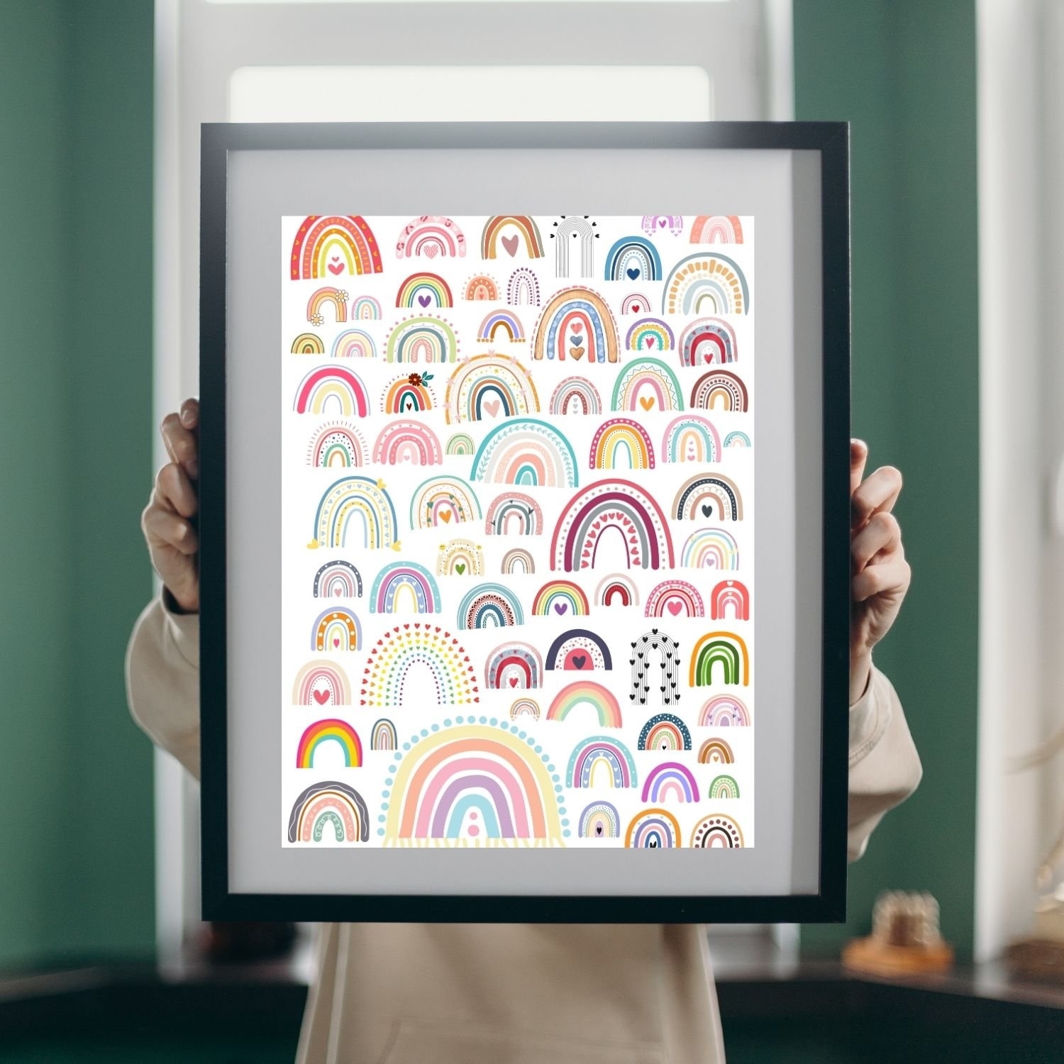 Sweet Rainbows Printable Poster Lovely Color Raibows Printable Wall Art Payhip