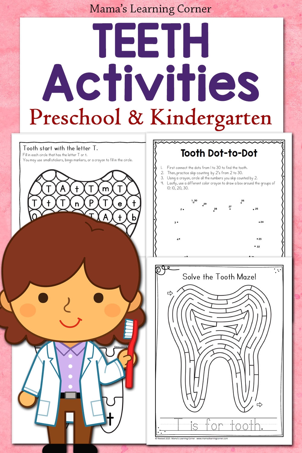 Teeth Activities For Preschool And Kindergarten Mamas Learning Corner