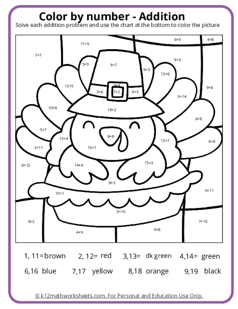 Printable Preschool Thanksgiving Worksheets Pdf