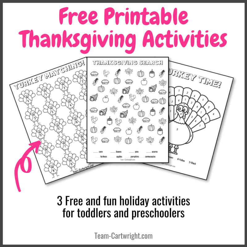 Free Printable Thanksgiving Preschool Worksheets