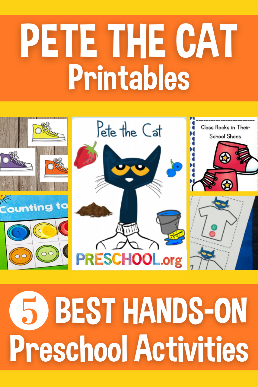 The 5 Best PRINTABLES For PETE THE CAT Preschool Theme Preschool