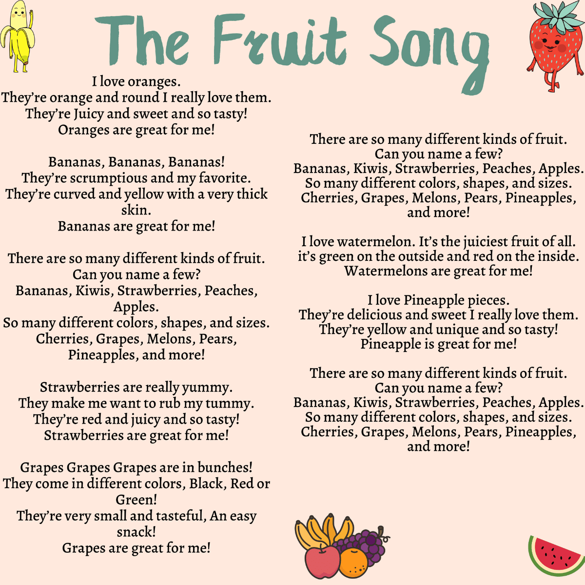 Printable Preschool Songs Pdf