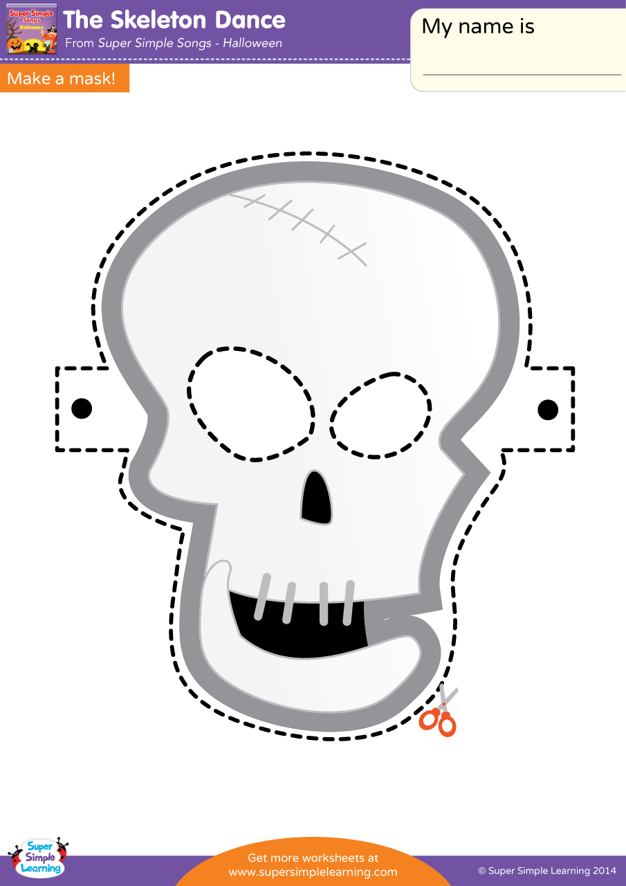 The Skeleton Dance Worksheet Make A Mask Super Simple
