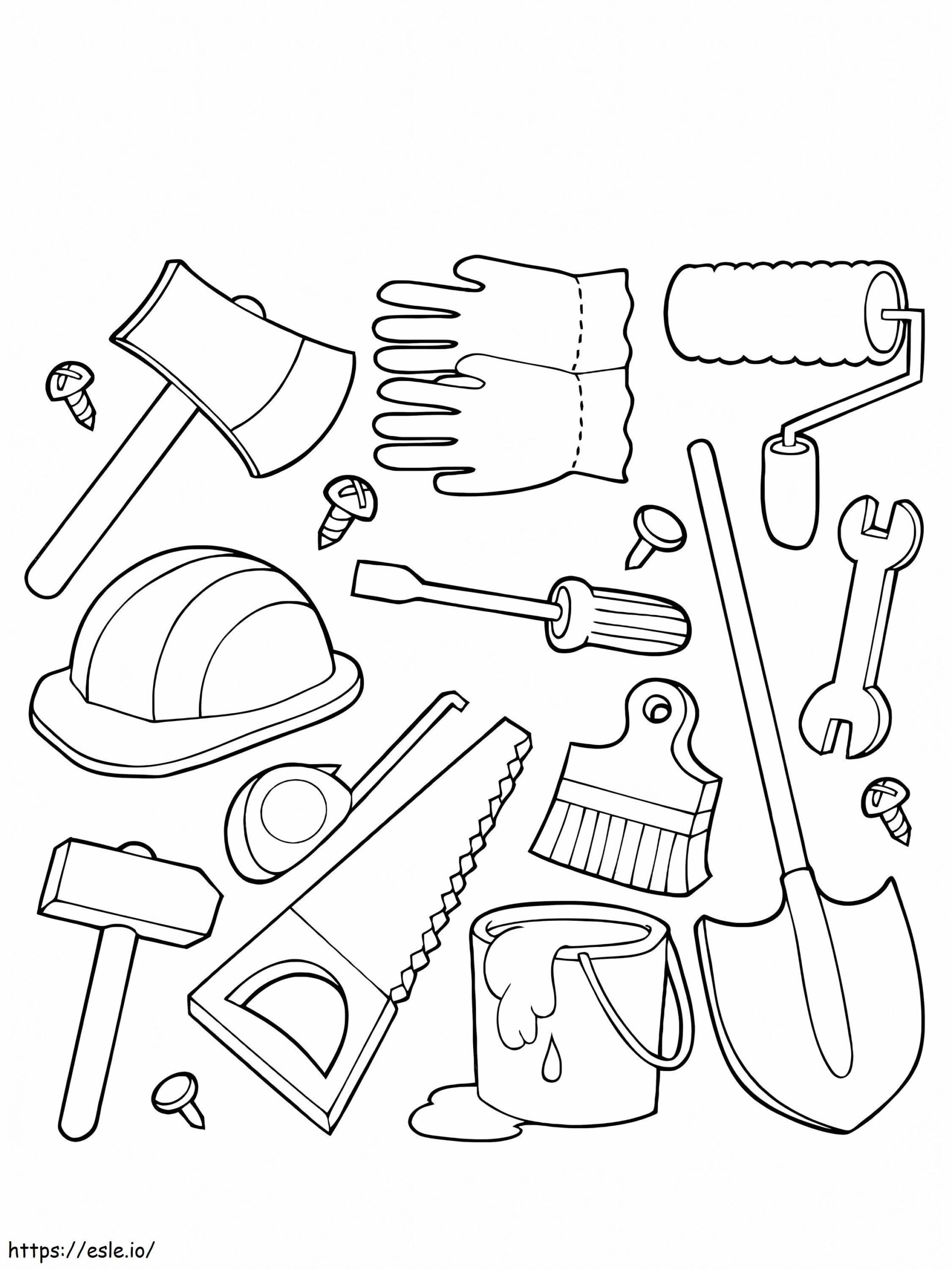 Tools Free Printable Coloring Page