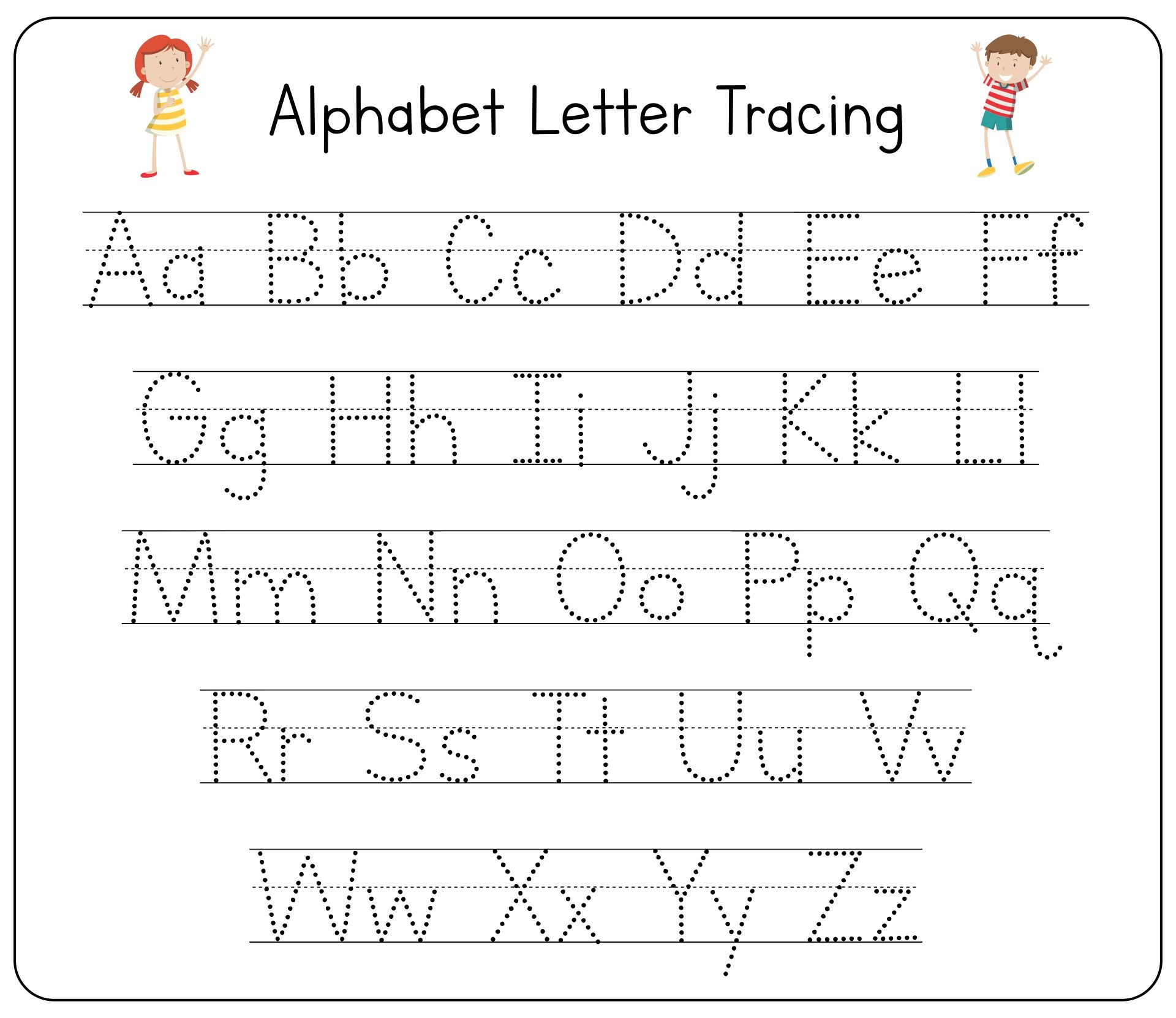 Tracing Alphabet Letters Worksheets For Kids Ready To Print Worksheets Library