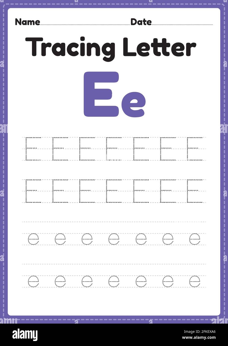 Printable Preschool Letter E Writing