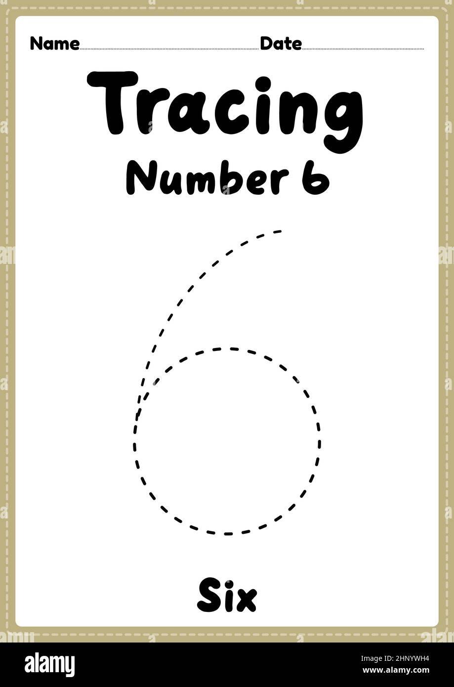 Printable Number 6 Preschool
